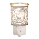 Wax Melter Plug In - White & Gold Silhouette Deer Family 13cm Wax Melter Plug In - White & Gold Silhouette Deer Family 13cm