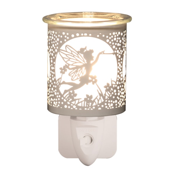 Wax Melter Plug In - White & Gold Silhouette Fly Fairy 13cm Wax Melter Plug In - White & Gold Silhouette Fly Fairy 13cm