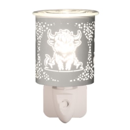Wax Melter Plug In - White & Gold Silhouette Highland 13cm Wax Melter Plug In - White & Gold Silhouette Highland 13cm