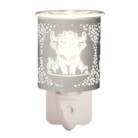 Wax Melter Plug In - White & Gold Silhouette Highland 13cm Wax Melter Plug In - White & Gold Silhouette Highland 13cm