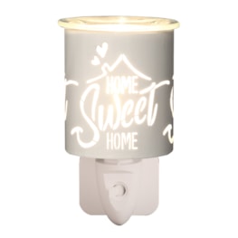 Wax Melter Plug In - White & Gold Silhouette Home 13cm Wax Melter Plug In - White & Gold Silhouette Home 13cm