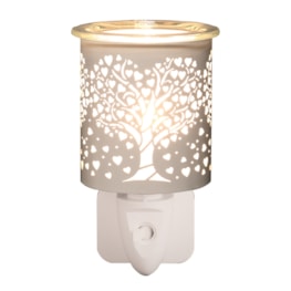 Wax Melter Plug In - White & Gold Silhouette Heart Tree 13cm Wax Melter Plug In - White & Gold Silhouette Heart Tree 13cm
