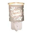 Wax Melter Plug In - White & Gold Silhouette Merry 13cm Wax Melter Plug In - White & Gold Silhouette Merry 13cm