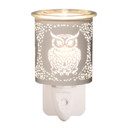 Wax Melter Plug In - White & Gold Silhouette Owl 13cm Wax Melter Plug In - White & Gold Silhouette Owl 13cm