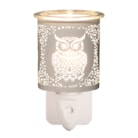 Wax Melter Plug In - White & Gold Silhouette Owl 13cm Wax Melter Plug In - White & Gold Silhouette Owl 13cm