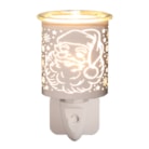 Wax Melter Plug In - White & Gold Silhouette Santa 13cm Wax Melter Plug In - White & Gold Silhouette Santa 13cm