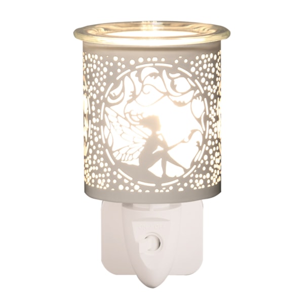 Wax Melter Plug In - White & Gold Silhouette Seated Fairy 13cm Wax Melter Plug In - White & Gold Silhouette Seated Fairy 13cm