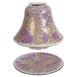 Jar Shade & Tray Set - Purple and Gold Crackle Jar Shade & Tray Set - Purple and Gold Crackle