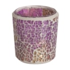 Purple and Gold Crackle Votive Holder Purple and Gold Crackle Votive Holder