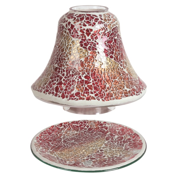 Jar Shade & Tray Set - Red and Gold Crackle Jar Shade & Tray Set - Red and Gold Crackle