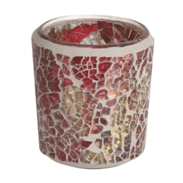 Red and Gold Crackle Votive Holder Red and Gold Crackle Votive Holder