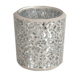Silver Crackle Votive Holder Silver Crackle Votive Holder