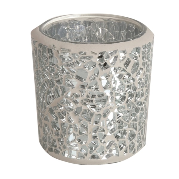 Silver Crackle Votive Holder Silver Crackle Votive Holder
