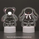 Teddy Bear and Rabbit 2 in 1 Acrylic Lamp 21cm Teddy Bear and Rabbit 2 in 1 Acrylic Lamp 21cm