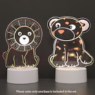Lion and Leopard 2 in 1 Acrylic Lamp 21cm Lion and Leopard 2 in 1 Acrylic Lamp 21cm