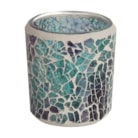 Teal Crackle Votive Holder Teal Crackle Votive Holder
