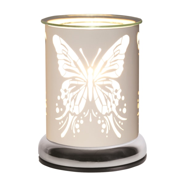 Electric Wax Melter Touch - White Silhouette Butterfly 17cm Electric Wax Melter Touch - White Silhouette Butterfly 17cm
