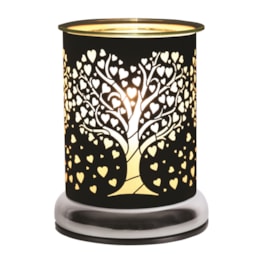 Electric Wax Melter Touch - Black Silhouette Heart Tree 17cm Electric Wax Melter Touch - Black Silhouette Heart Tree 17cm