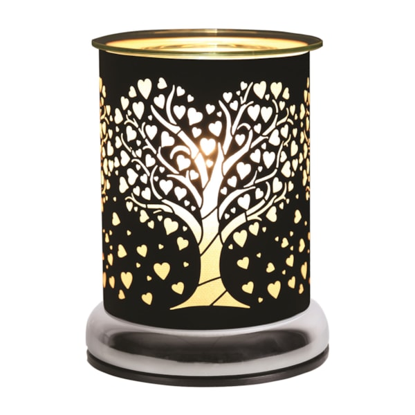 Electric Wax Melter Touch - Black Silhouette Heart Tree 17cm Electric Wax Melter Touch - Black Silhouette Heart Tree 17cm