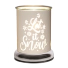 Electric Wax Melter Touch - White Silhouette Let it Snow 17cm Electric Wax Melter Touch - White Silhouette Let it Snow 17cm