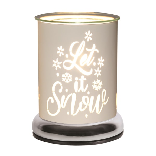 Electric Wax Melter Touch - White Silhouette Let it Snow 17cm Electric Wax Melter Touch - White Silhouette Let it Snow 17cm