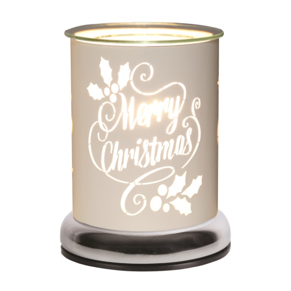Electric Wax Melter Touch - White Silhouette Merry 17cm Electric Wax Melter Touch - White Silhouette Merry 17cm