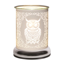 Electric Wax Melter Touch - White Silhouette Owl 17cm Electric Wax Melter Touch - White Silhouette Owl 17cm