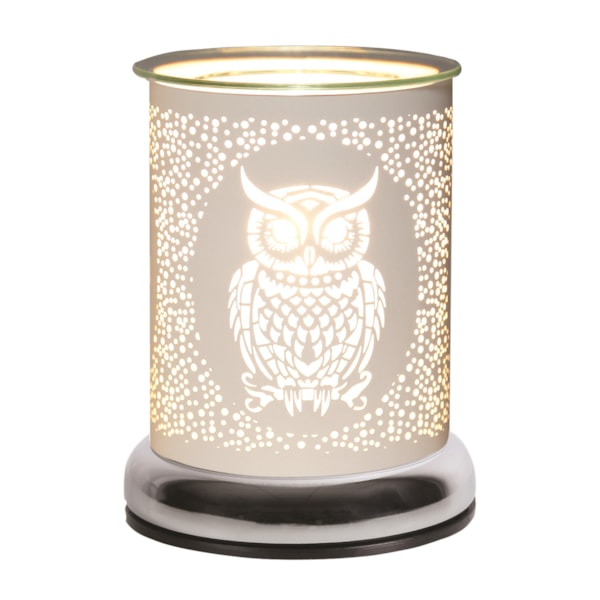 Electric Wax Melter Touch - White Silhouette Owl 17cm Electric Wax Melter Touch - White Silhouette Owl 17cm