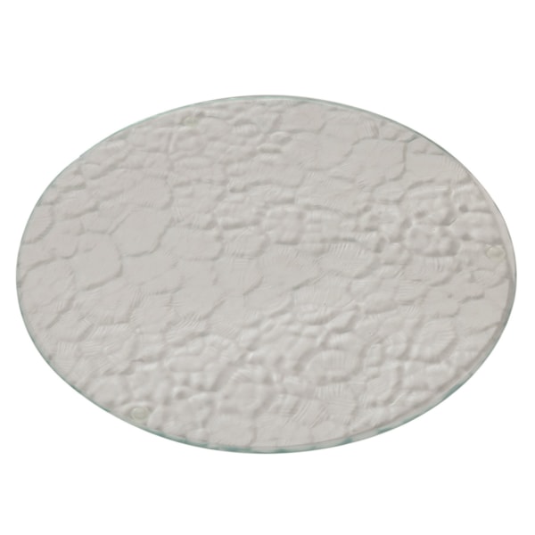 Candle Plate - Textured Clear Glass 25cm Candle Plate - Textured Clear Glass 25cm
