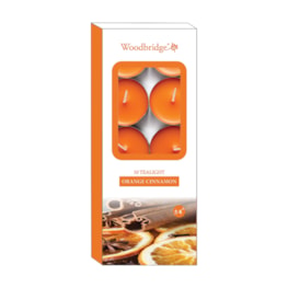 Pack 10 Tealights Orange Cinnamon by Woodbridge Pack 10 Tealights Orange Cinnamon by Woodbridge