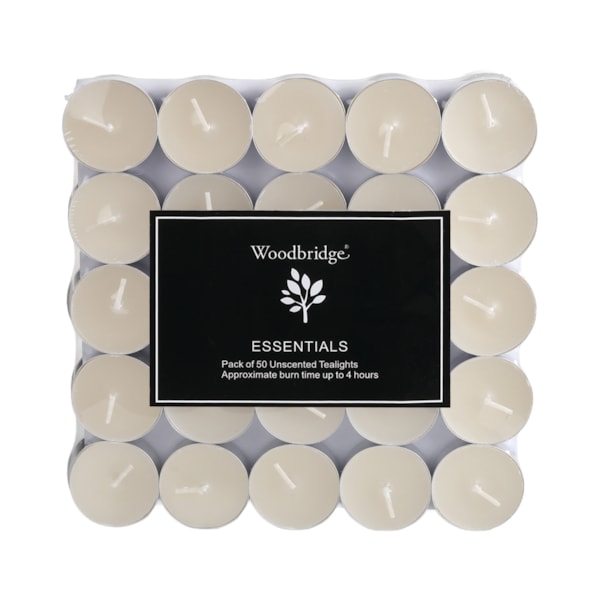 Ivory Unscented Tealights Pack of 50 Ivory Unscented Tealights Pack of 50
