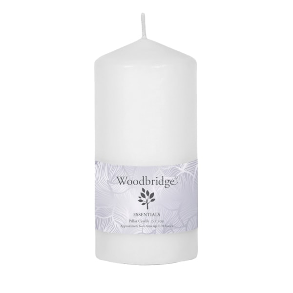 White Unscented Pillar Candle 15x7cm White Unscented Pillar Candle 15x7cm