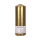 Gold Metallic Unscented Pillar Candle 20x7cm Gold Metallic Unscented Pillar Candle 20x7cm