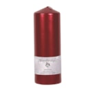 Red Metallic Unscented Pillar Candle 20x7cm Red Metallic Unscented Pillar Candle 20x7cm