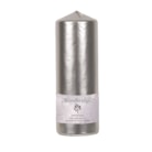 Silver Metallic Unscented Pillar Candle 20x7cm Silver Metallic Unscented Pillar Candle 20x7cm