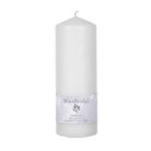 White Unscented Pillar Candle 20x7cm White Unscented Pillar Candle 20x7cm