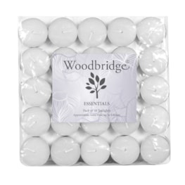 White Unscented Long Burn Tealights Pack of 25 White Unscented Long Burn Tealights Pack of 25