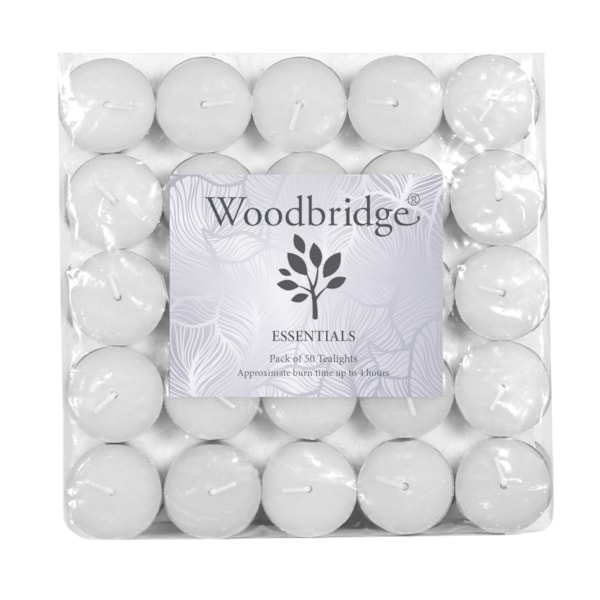 White Unscented Long Burn Tealights Pack of 25 White Unscented Long Burn Tealights Pack of 25