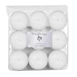 White Unscented Maxi Tealights Pack of 9 White Unscented Maxi Tealights Pack of 9