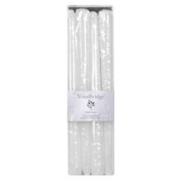 White Unscented Tapered Dinner Candle Pack of 4 30cm White Unscented Tapered Dinner Candle Pack of 4 30cm