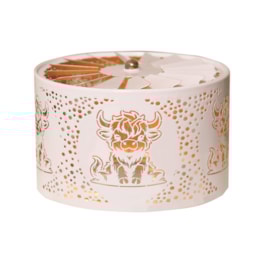 Carousel Shade Metal Silhouette - White and Gold Cow 13cm Carousel Shade Metal Silhouette - White and Gold Cow 13cm