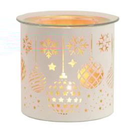 Tealight Wax Melter and Candle Holder - White Silhouette Melter Baubles Tealight Wax Melter and Candle Holder - White Silhouette Melter Baubles