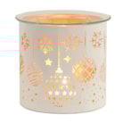 Tealight Wax Melter and Candle Holder - White Silhouette Melter Baubles Tealight Wax Melter and Candle Holder - White Silhouette Melter Baubles