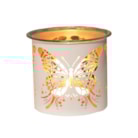 Tealight Wax Melter and Candle Holder - White & Gold Silhouette Melter Butterfly Tealight Wax Melter and Candle Holder - White & Gold Silhouette Melter Butterfly