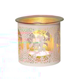 Tealight Wax Melter and Candle Holder - White & Gold Silhouette Melter Fairy Tealight Wax Melter and Candle Holder - White & Gold Silhouette Melter Fairy