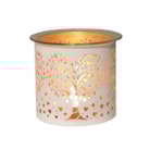 Tealight Wax Melter and Candle Holder -White & Gold Silhouette Melter Heart Tree Tealight Wax Melter and Candle Holder -White & Gold Silhouette Melter Heart Tree