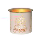 Tealight Wax Melter and Candle Holder-White & Gold Silhouette Melter Let it Snow Tealight Wax Melter and Candle Holder-White & Gold Silhouette Melter Let it Snow