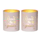 Votive Holder Metal Silhouette – White and Gold Reach set of two Votive Holder Metal Silhouette – White and Gold Reach set of two