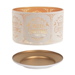 Jar Shade & Tray Set Metal Silhouette - White Merry Christmas Jar Shade & Tray Set Metal Silhouette - White Merry Christmas