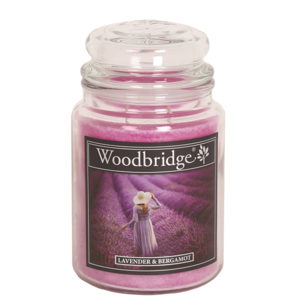 Lavender & Bergamot Woodbridge Large Scented Candle Jar Lavender & Bergamot Woodbridge Large Scented Candle Jar